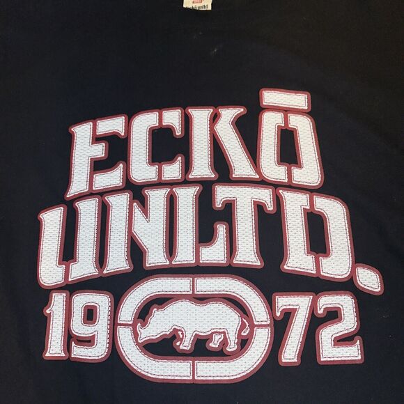 Ecko Unltd Vintage Y2K Oversize Graphic Black Red Short Sleeve T Shirt Large - Picture 2 of 7